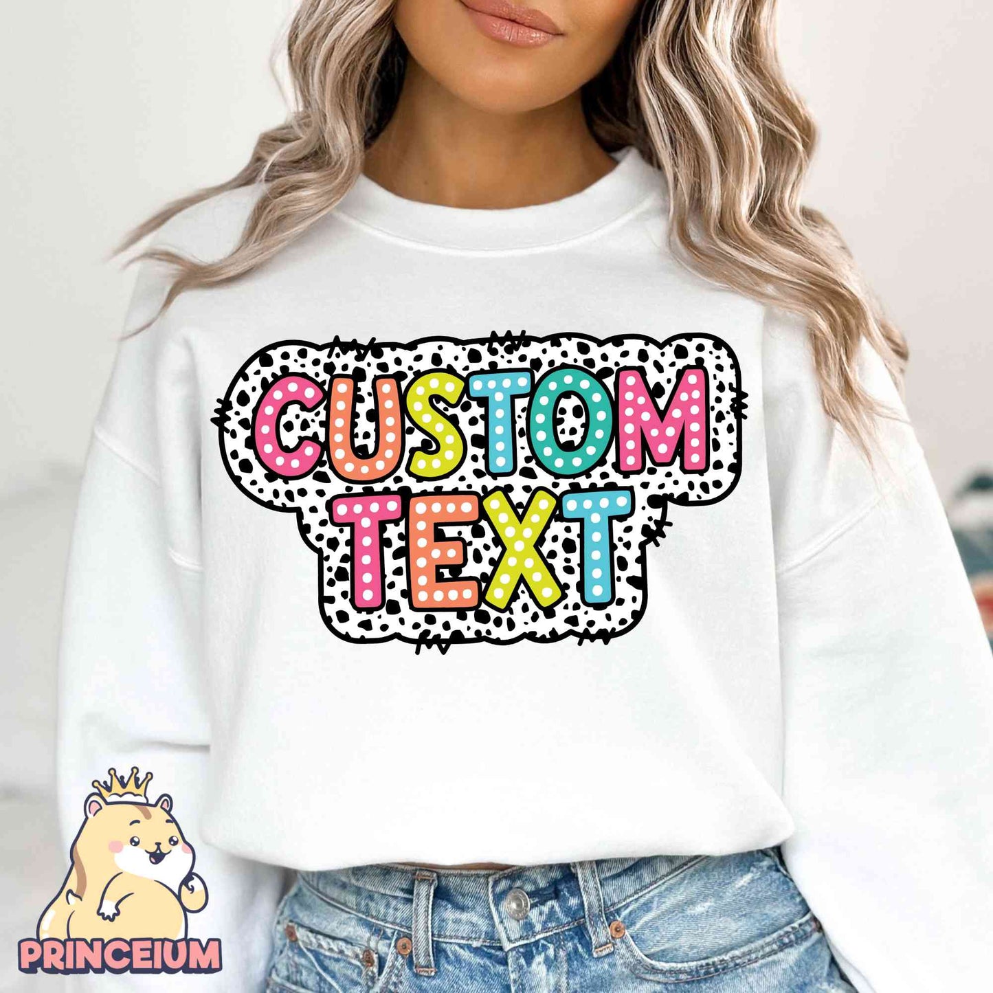 Custom Text Bright Doodle Dalmatian Dots Png, Mama Mini PNg, Dalmatian Dots, Mother Day, Lightning Bolt PNG, Sublimation Design Download