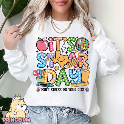 It's So Star Day Don't Stress Do Your Best, Test Day Kindergarten Teacher, Rock The Test Png, Teacher Quotes, Groovy Test Day