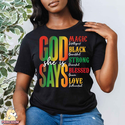God She is Says Png, Black Png, Juneteenth 1865 Png, Black Freedom Png, Black Freedom Png, Juneteenth Month Sublimation Designs Digital File