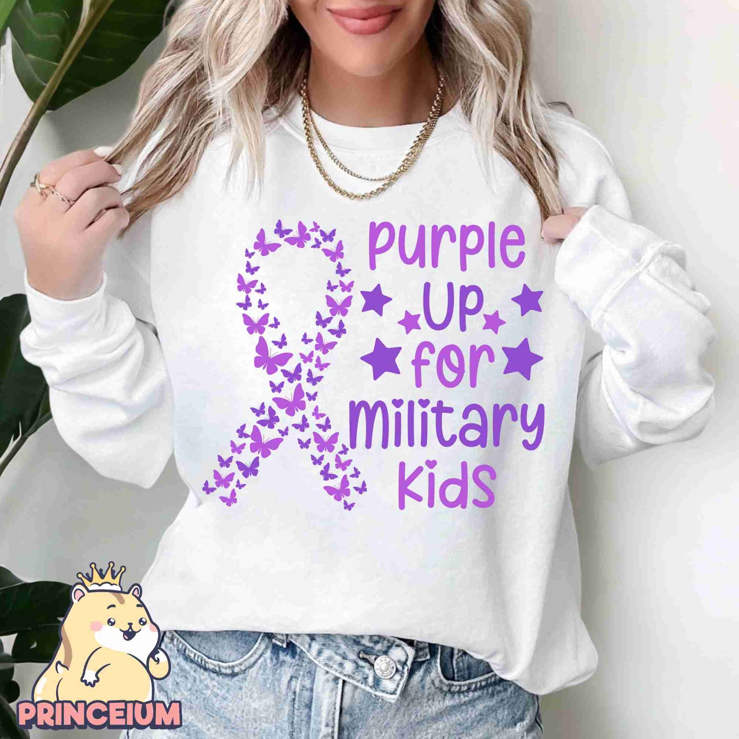 Purple Up for Military Kids Png, Month of the Miliary Child Png, Military Kids, Military Child Awareness