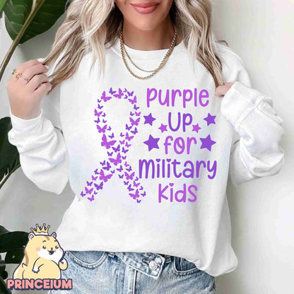 Purple Up for Military Kids Png, Month of the Miliary Child Png, Military Kids, Military Child Awareness