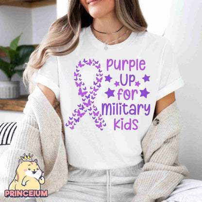 Purple Up for Military Kids Png, Month of the Miliary Child Png, Military Kids, Military Child Awareness