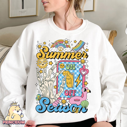 Summer Season Mode ON Png, Teacher Off Duty Png, Last Day of School Png, End of the Year Teacher Summer Png, Sublimation Designs Digital