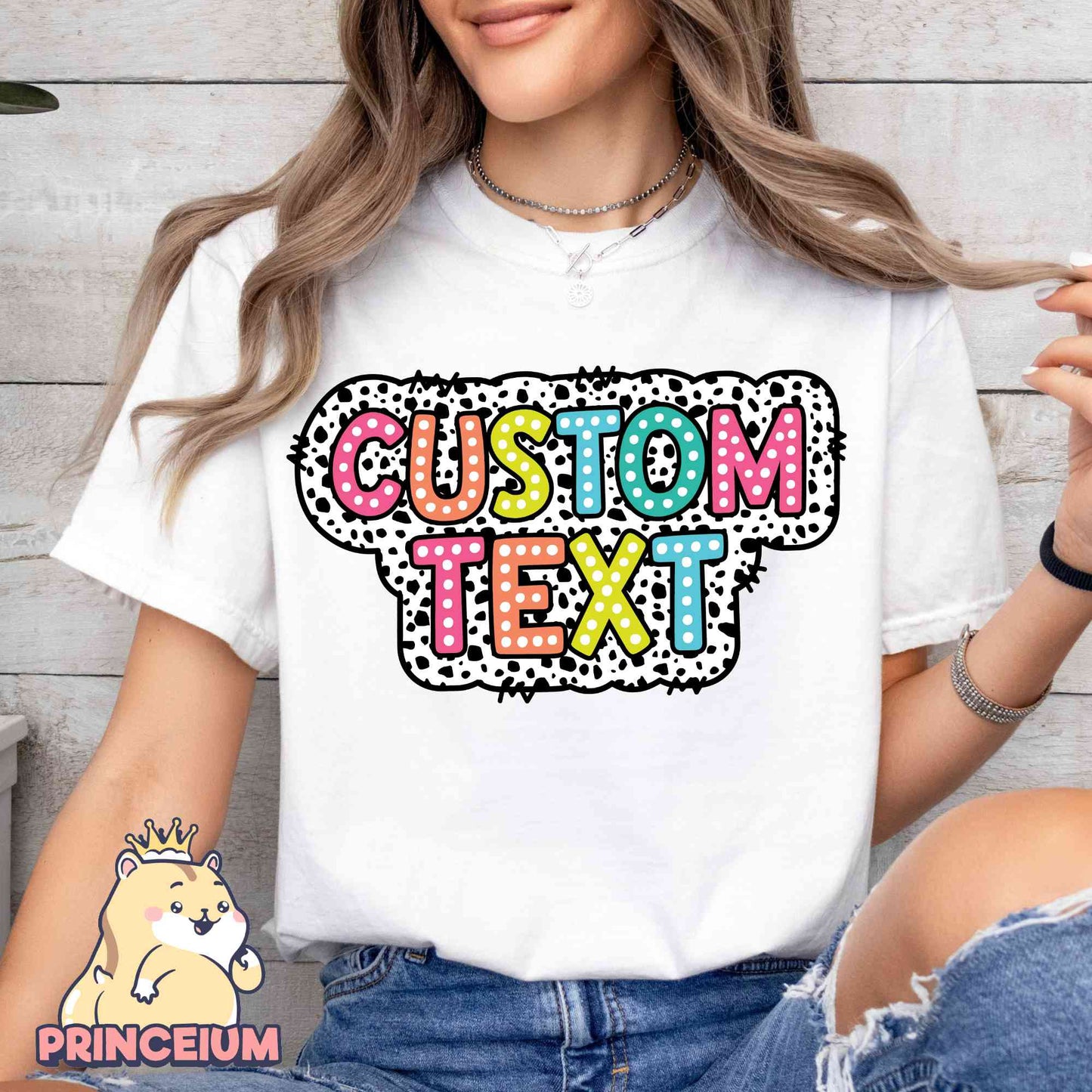 Custom Text Bright Doodle Dalmatian Dots Png, Mama Mini PNg, Dalmatian Dots, Mother Day, Lightning Bolt PNG, Sublimation Design Download