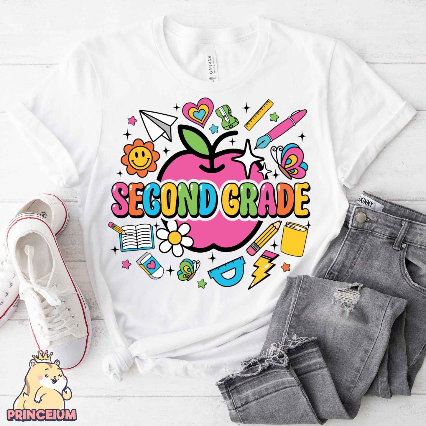 2nd Grade Happy First Day of School, Back to School T-Shirt Unisex