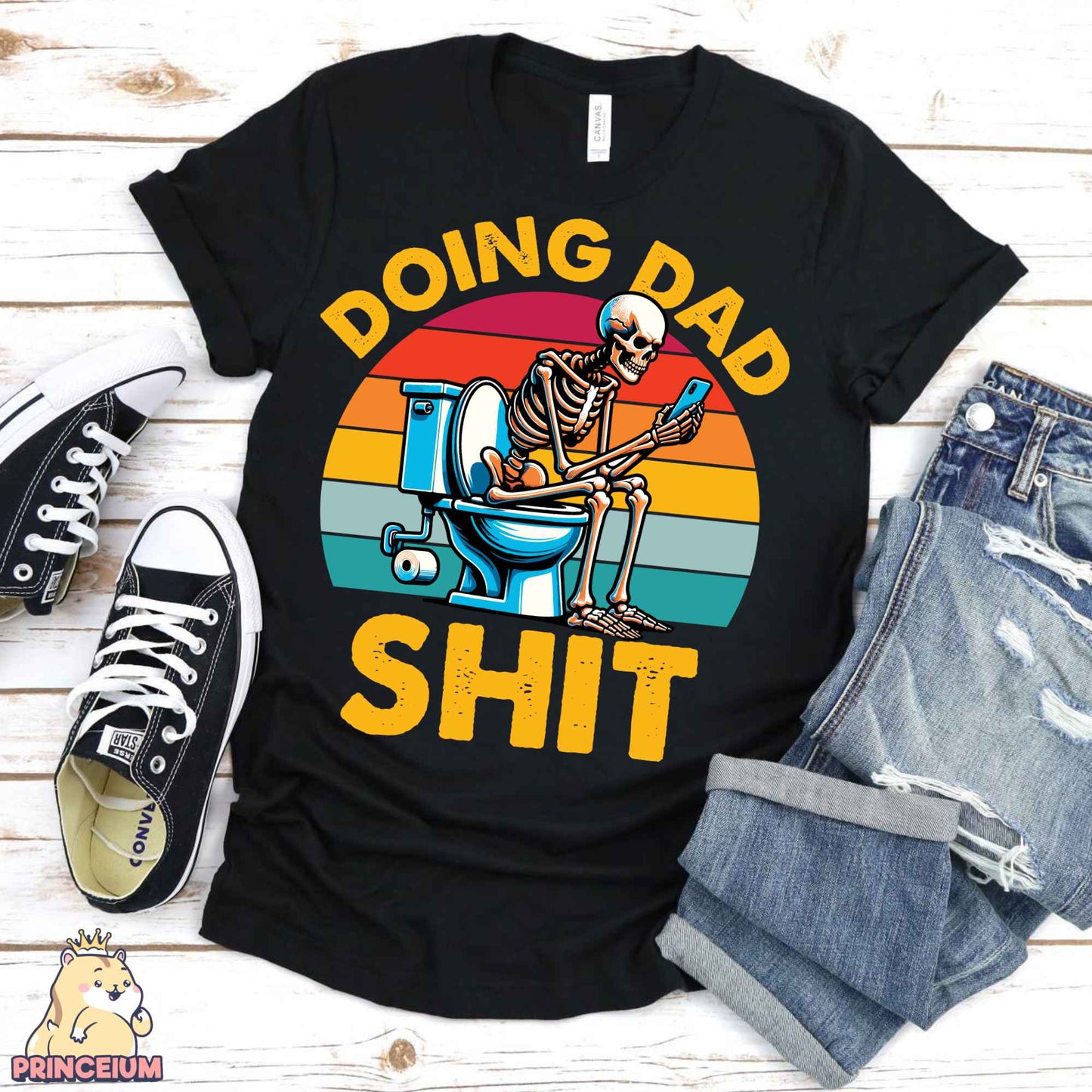 Doing Dad Shit Png, Trendy Father Day T-Shirt, Skeleton Toilet, Trendy Father’s Day T-Shirt Retro Png Design for men, Sublimation Designs