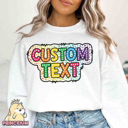 Custom Text Bright Doodle Dalmatian Dots Png, Mama Mini PNg, Dalmatian Dots, Mother Day, Lightning Bolt PNG, Sublimation Design Download
