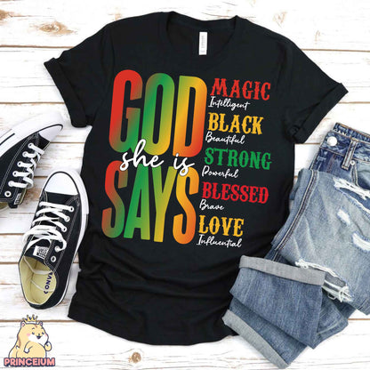God She is Says Png, Black Png, Juneteenth 1865 Png, Black Freedom Png, Black Freedom Png, Juneteenth Month Sublimation Designs Digital File