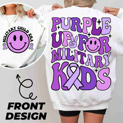 Purple Up for Military Kids Bundle Png, Month of the Miliary Child Png, Military Kids, Military Child Awareness