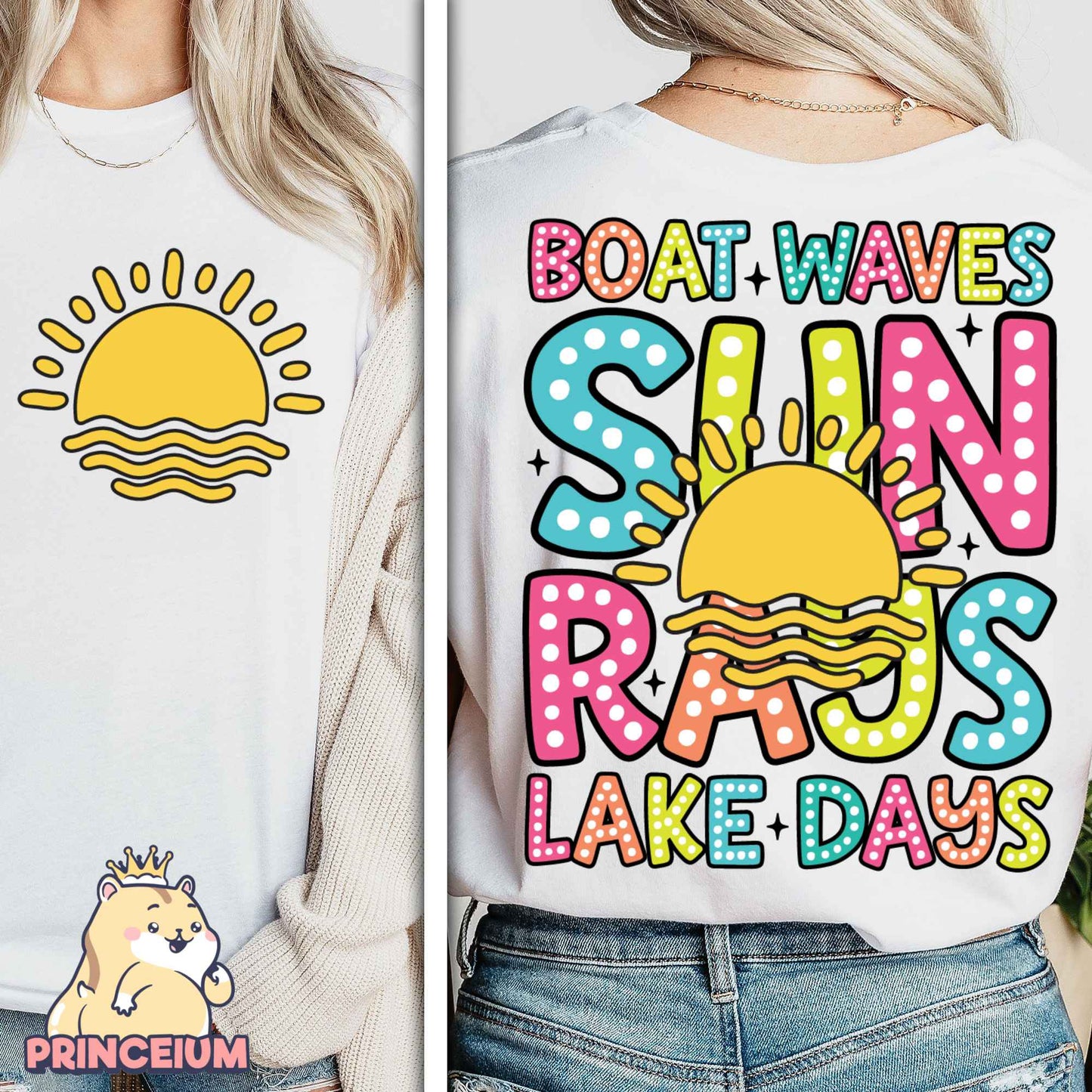 Boat Waves Sun Rays Lake Days Png, Summer Png, Retro Summer Png, Hello Summer Png, Boat Waves Png, Trendy Beach Designs, Sublimation Designs