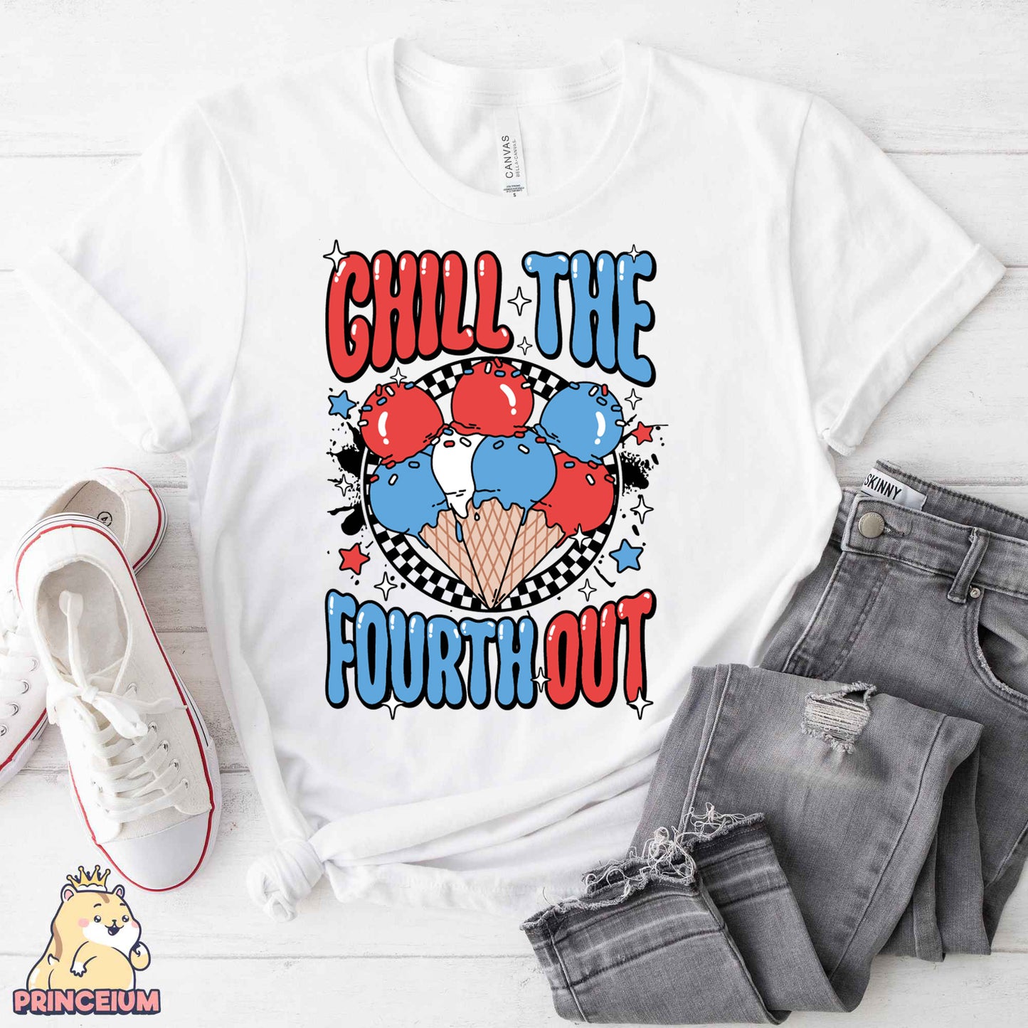 Chill The Fourth Out Png, Retro 4th of July Png, Fourth of July Png, American Popsicle Png, 4th of July Shirt Png