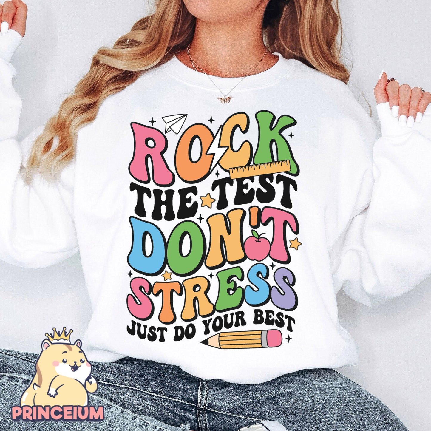 Rock the Test Don’t Stress Just Do Your Best Png, Rock The Test Png, Teacher Quotes, Groovy Test Day