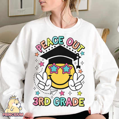 Peace Out School Png, 1st Grade, 2nd Grade, End of School Png, Graduation Png, Last Day Of School Png, Retro Teacher Png, Sublimation Design
