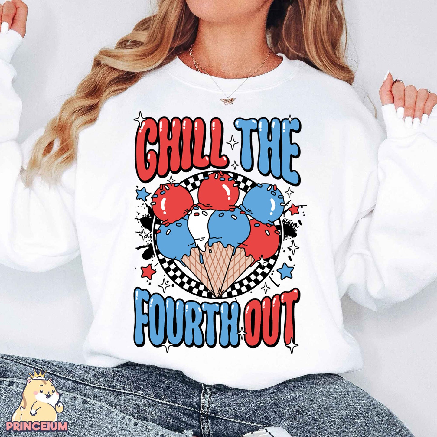 Chill The Fourth Out Png, Retro 4th of July Png, Fourth of July Png, American Popsicle Png, 4th of July Shirt Png