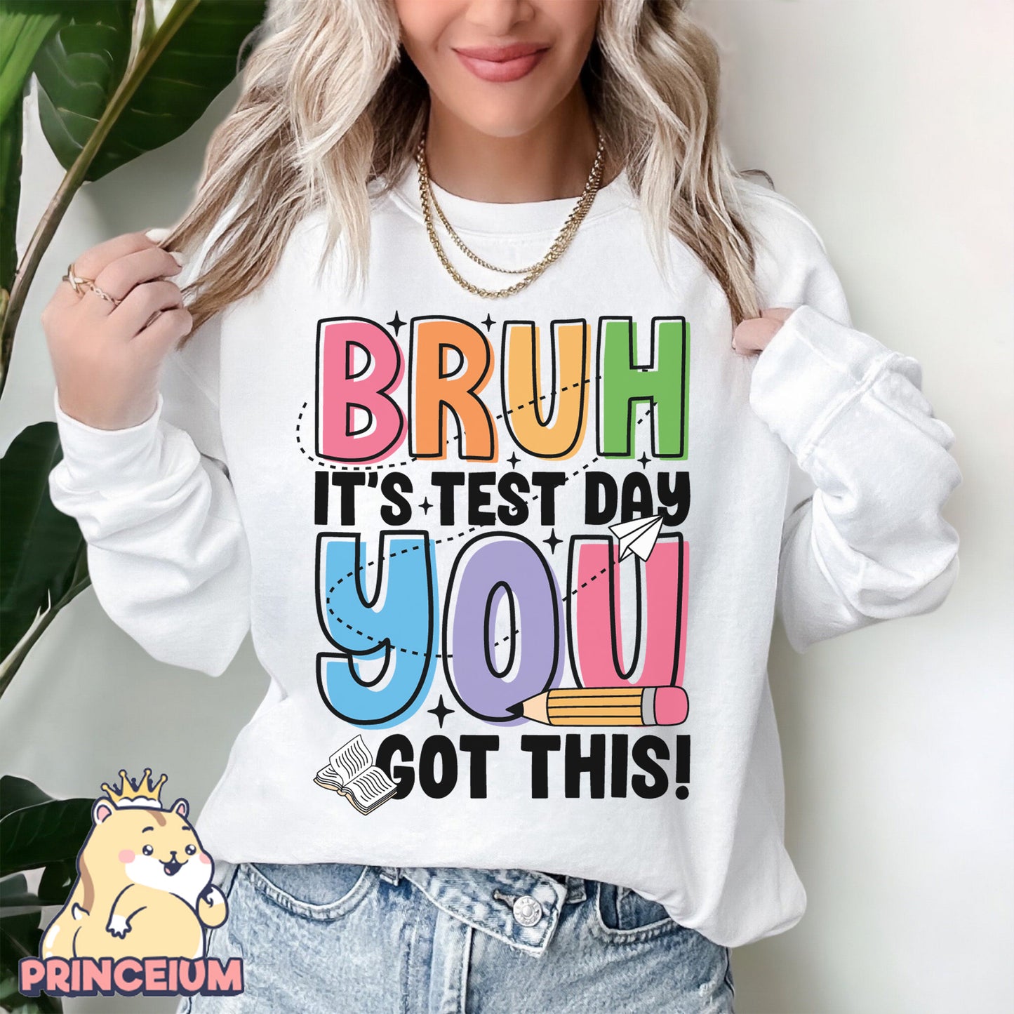 Bruh It’s Test Day You Got This! Png, Rock The Test Png, Teacher Quotes, Groovy Test Day