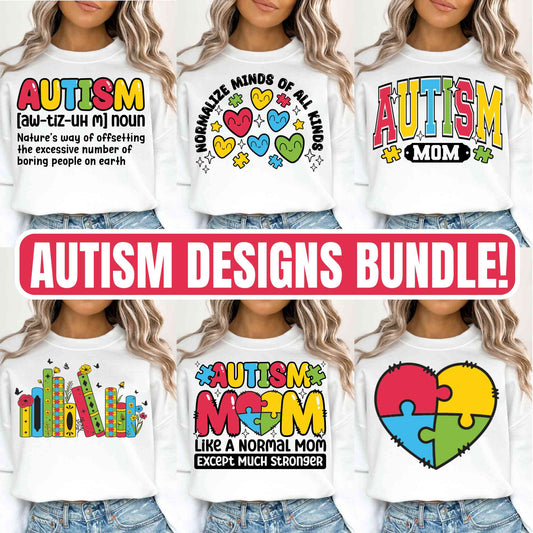 6+ Autism Awareness Bundle, Autism T-Shirt, Autism Quotes Png