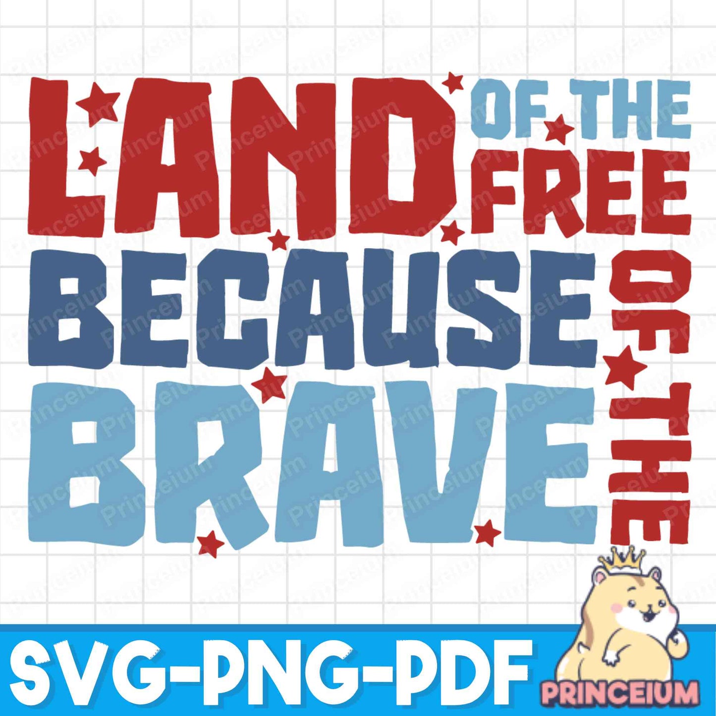 Land of the Free Because of The Brave, Patriotic Shirt Png, Fourth of July, America Flag Png, Memorial Day Sublimation
