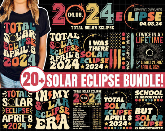 Solar Eclipse 20+ Bundle Png, Solar Eclipse Png, April 8th 2024