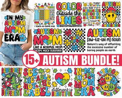 Autism Awareness Png Bundle, Autism T-Shirt, Autism Quotes Png