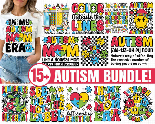 Autism Awareness Png Bundle, Autism T-Shirt, Autism Quotes Png