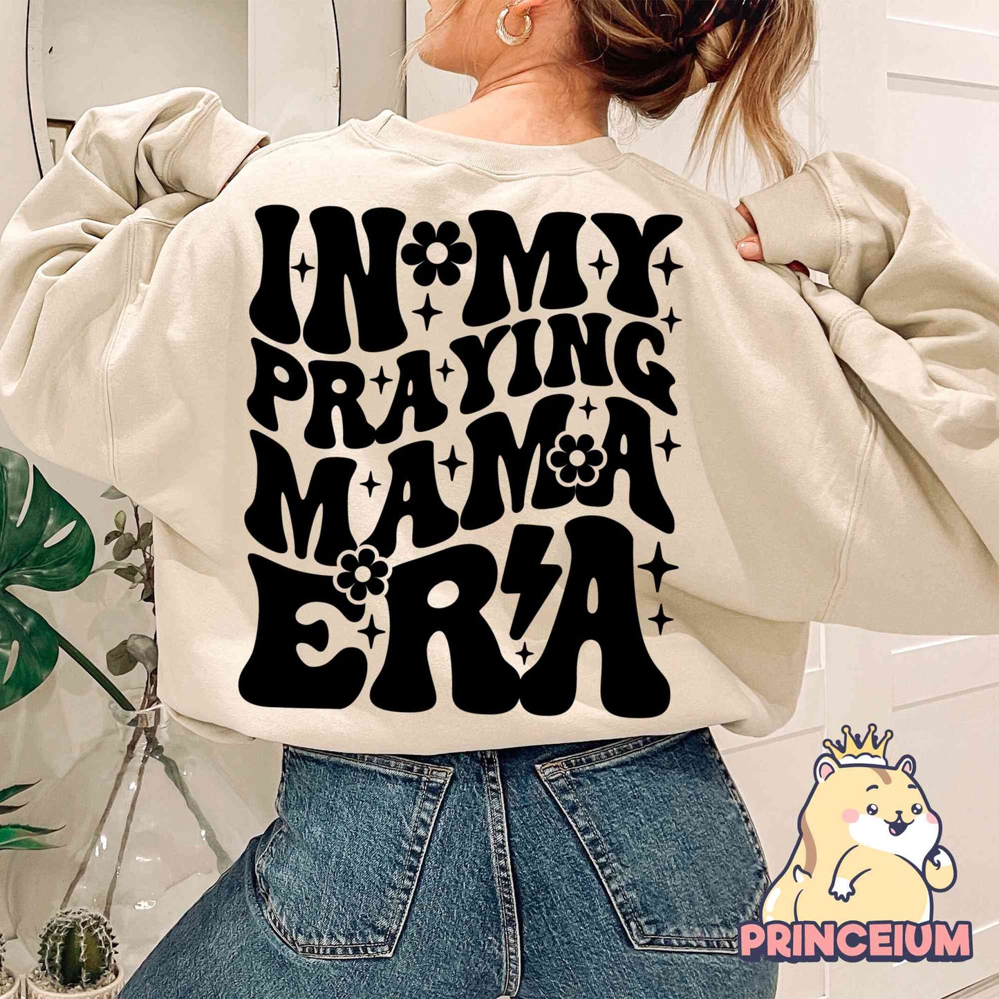 In My Praying Mama Era Bundle, In My Mama Era Shirt Png, Praying Mama Png, Retro Wavy Design, Christian Mom, Easter Mom Gift for New Mom