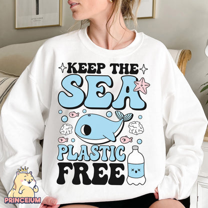 Keep the Sea Plastic Free Png, Earth Day Png, Earth Sublimation, Save Planet Png, Climate Change Png