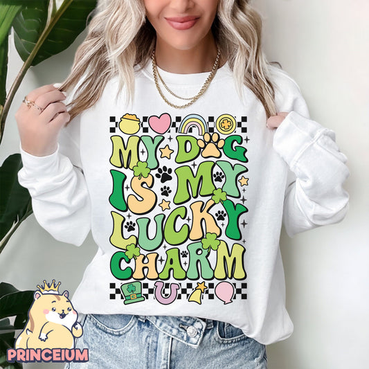 My Dog is My Lucky Charms Png, St Patrick Day Png, Lucky Dog, Dog Lover Png, Dog Mom Png, Clover Png, Dog Lover Gift, Digital Download Files
