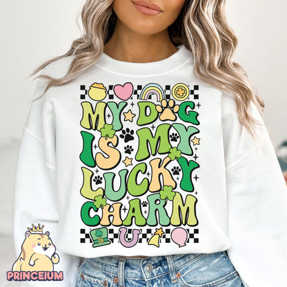 My Dog is My Lucky Charms Png, St Patrick Day Png, Lucky Dog, Dog Lover Png, Dog Mom Png, Clover Png, Dog Lover Gift, Digital Download Files