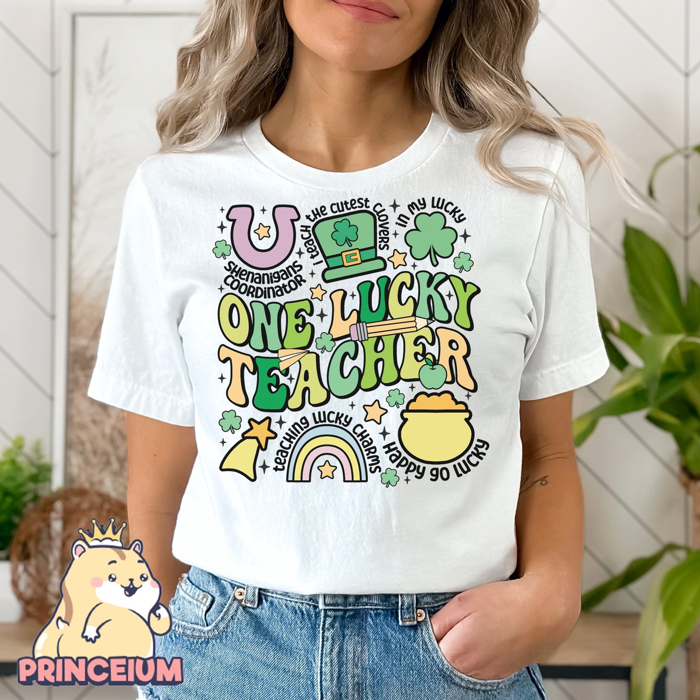 One Lucky Teacher Png, St Patrick Day Png, Lucky Charm Png, Shamrock Shirt Png, St Patty’s Day Png, Lucky Shamrock Digital Download Files
