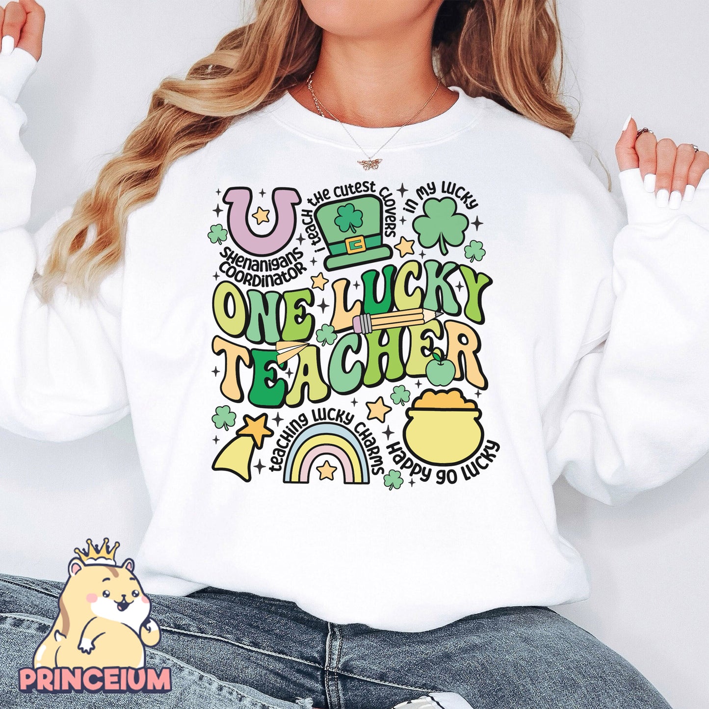 One Lucky Teacher Png, St Patrick Day Png, Lucky Charm Png, Shamrock Shirt Png, St Patty’s Day Png, Lucky Shamrock Digital Download Files