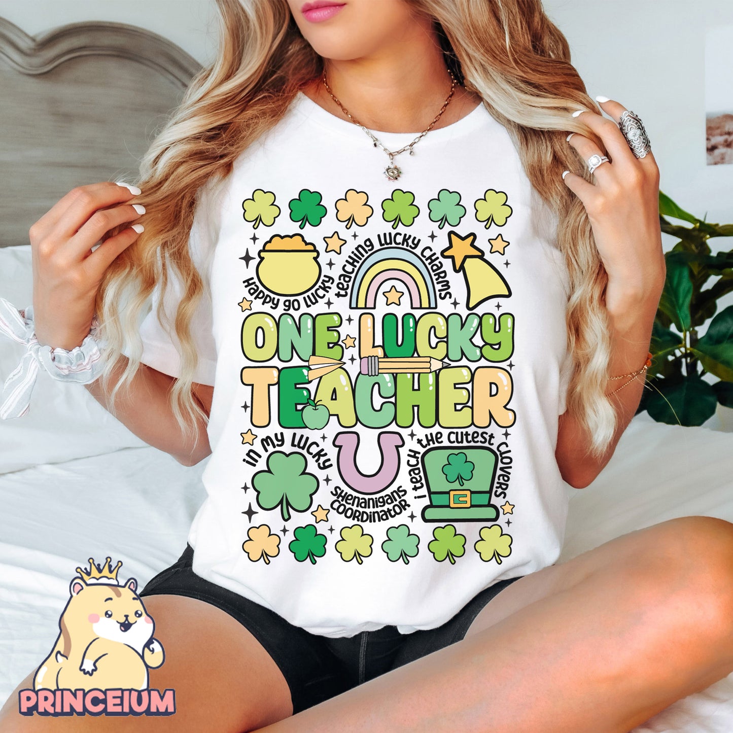 One Lucky Teacher Png, St Patrick Day Png, Lucky Charm Png, Shamrock Shirt Png, St Patty’s Day Png, Lucky Shamrock Digital Download Files