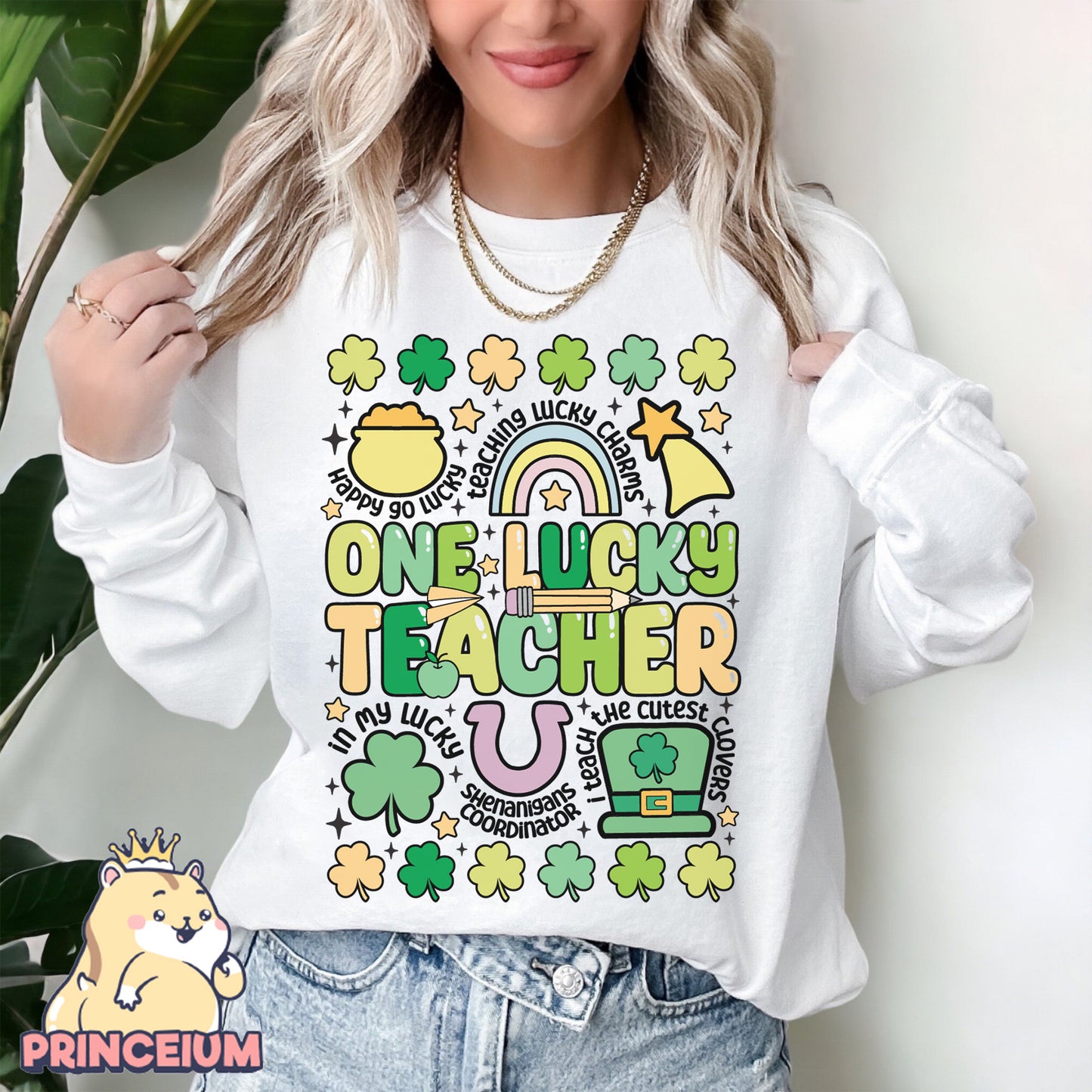 One Lucky Teacher Png, St Patrick Day Png, Lucky Charm Png, Shamrock Shirt Png, St Patty’s Day Png, Lucky Shamrock Digital Download Files