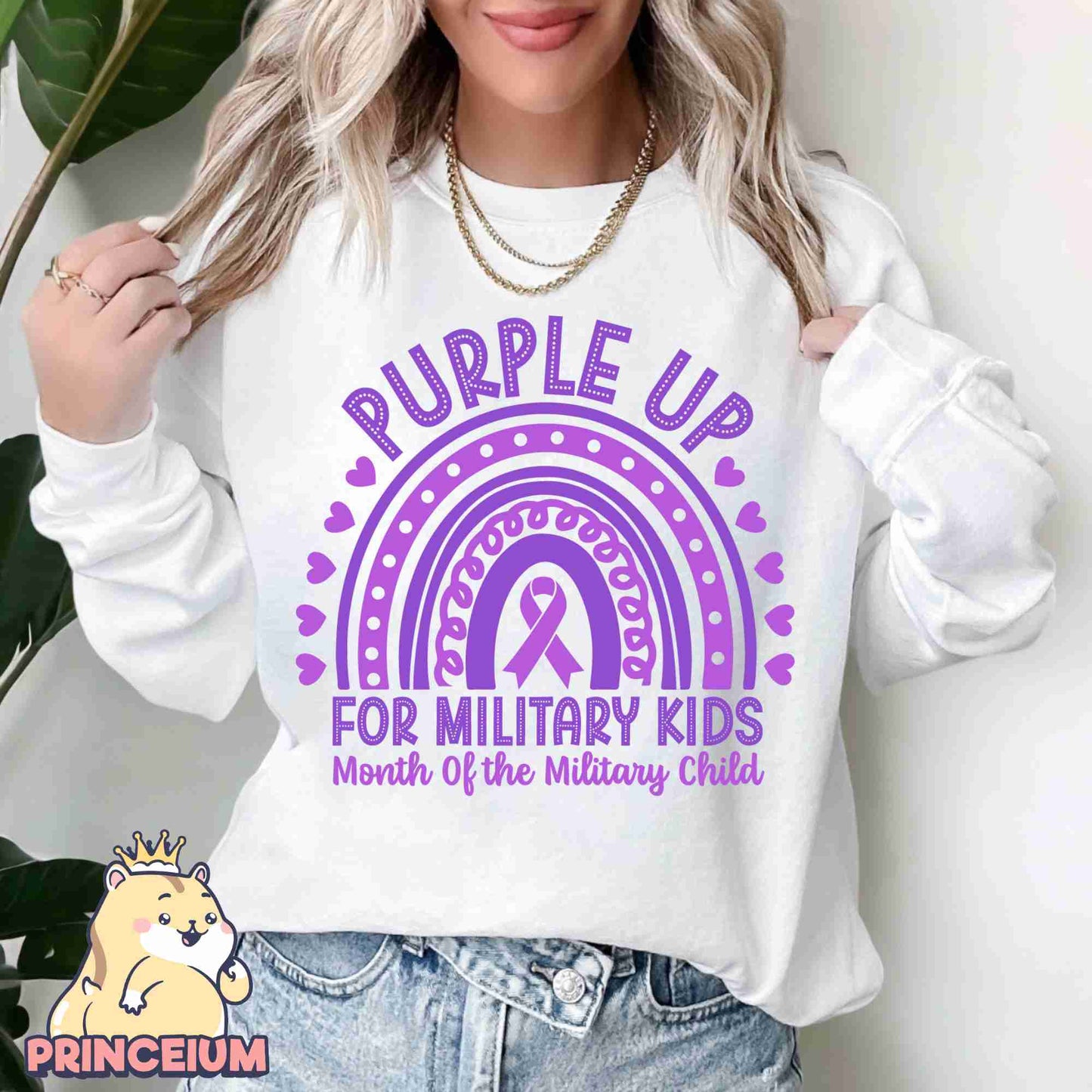 Purple Up for Military Kids Png, Month of the Miliary Child Png, Military Kids, Military Child Awareness