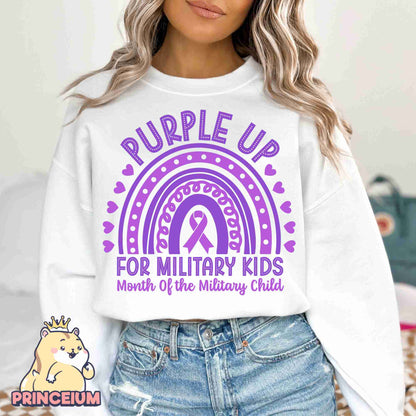Purple Up for Military Kids Png, Month of the Miliary Child Png, Military Kids, Military Child Awareness