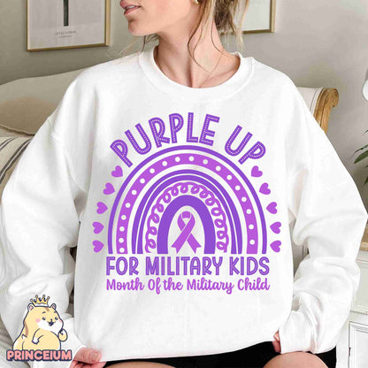 Purple Up for Military Kids Png, Month of the Miliary Child Png, Military Kids, Military Child Awareness