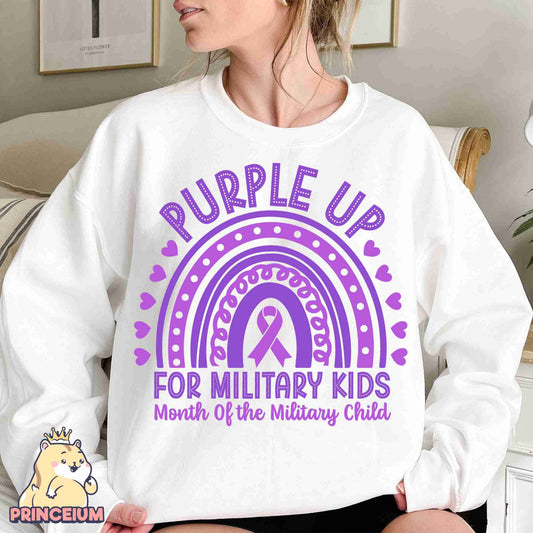Purple Up for Military Kids Png, Month of the Miliary Child Png, Military Kids, Military Child Awareness