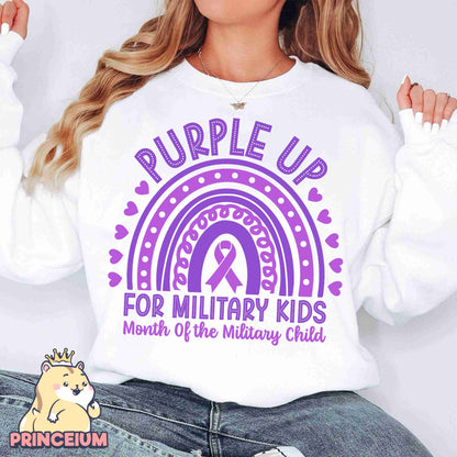 Purple Up for Military Kids Png, Month of the Miliary Child Png, Military Kids, Military Child Awareness