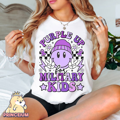 Purple Up for Military Kids Png, Month of the Miliary Child Png, Military Kids, Military Child Awareness