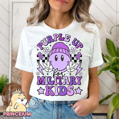 Purple Up for Military Kids Png, Month of the Miliary Child Png, Military Kids, Military Child Awareness
