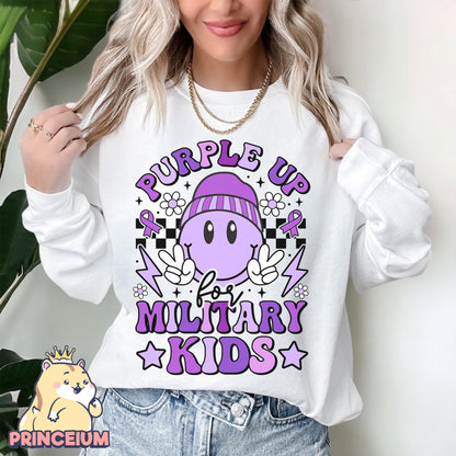 Purple Up for Military Kids Png, Month of the Miliary Child Png, Military Kids, Military Child Awareness