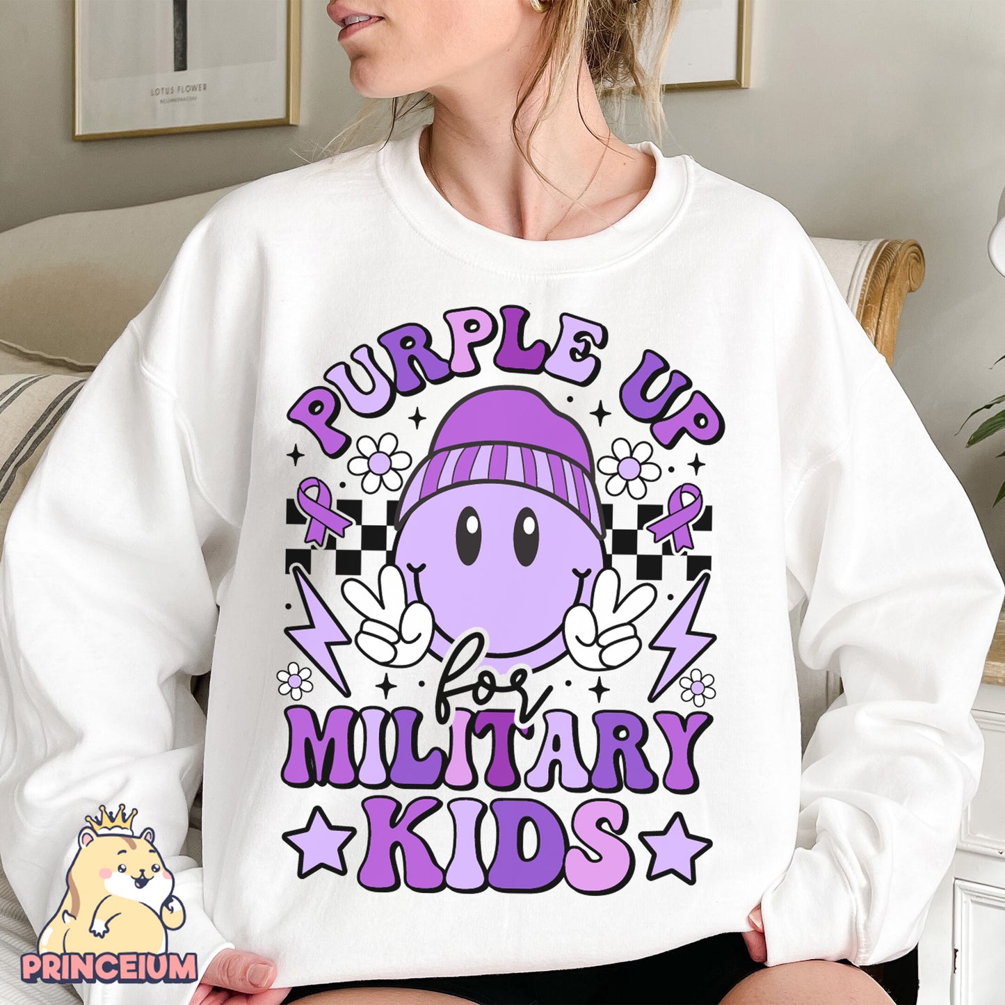 Purple Up for Military Kids Png, Month of the Miliary Child Png, Military Kids, Military Child Awareness