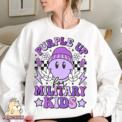 Purple Up for Military Kids Png, Month of the Miliary Child Png, Military Kids, Military Child Awareness