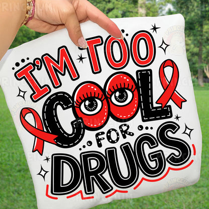 Red Ribbon Week Bundle Png, In October We Wear, Red Ribbon Week Png, Drug-Free, Anti-Drug Svg, Red ribbon Week, Sublimation Designs, Digital