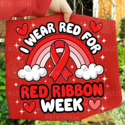Red Ribbon Week Bundle Png, In October We Wear, Red Ribbon Week Png, Drug-Free, Anti-Drug Svg, Red ribbon Week, Sublimation Designs, Digital