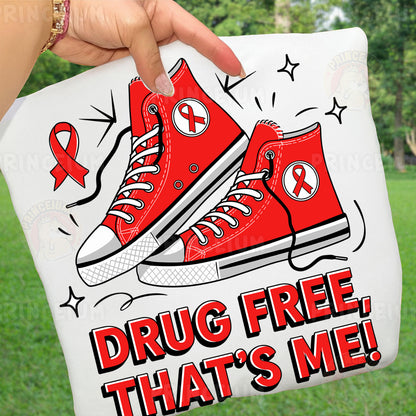 Red Ribbon Week Bundle Png, In October We Wear, Red Ribbon Week Png, Drug-Free, Anti-Drug Svg, Red ribbon Week, Sublimation Designs, Digital
