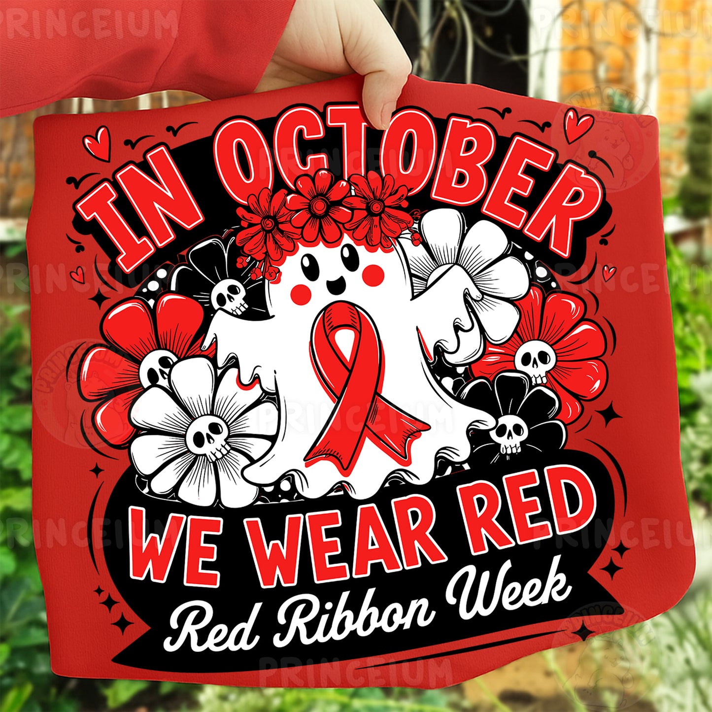 Red Ribbon Week Bundle Png, In October We Wear, Red Ribbon Week Png, Drug-Free, Anti-Drug Svg, Red ribbon Week, Sublimation Designs, Digital