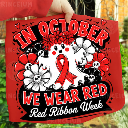 Red Ribbon Week Bundle Png, In October We Wear, Red Ribbon Week Png, Drug-Free, Anti-Drug Svg, Red ribbon Week, Sublimation Designs, Digital