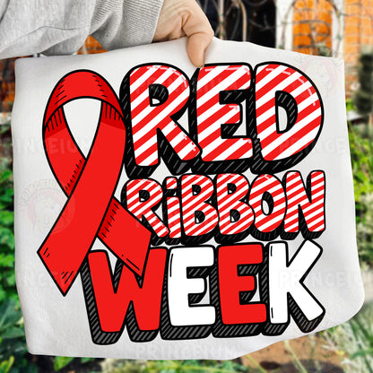 Red Ribbon Week Bundle Png, In October We Wear, Red Ribbon Week Png, Drug-Free, Anti-Drug Svg, Red ribbon Week, Sublimation Designs, Digital