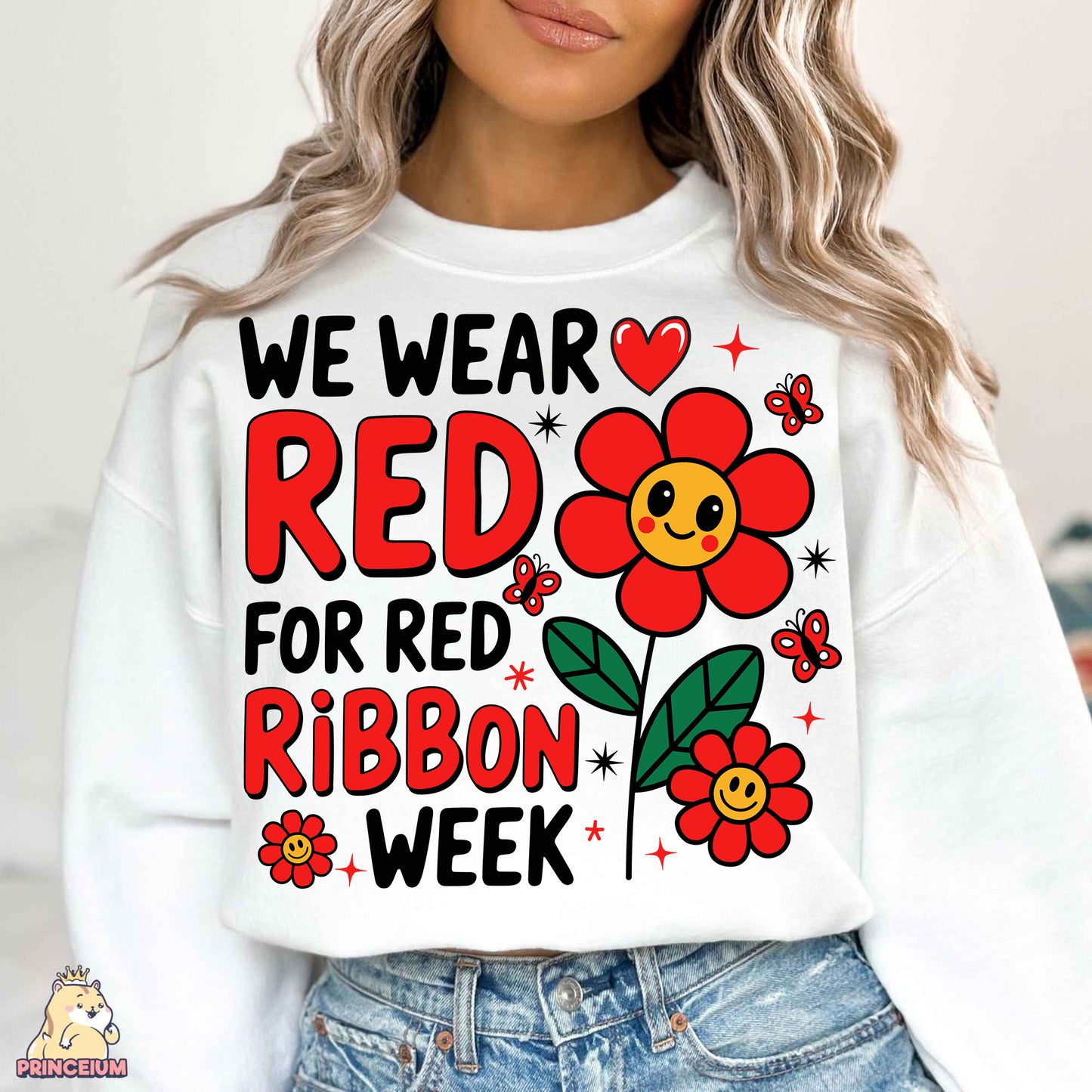 Red Ribbon Week Bundle Png, In October We Wear, Red Ribbon Week Png, Drug-Free, Anti-Drug Svg, Red ribbon Week, Sublimation Designs, Digital