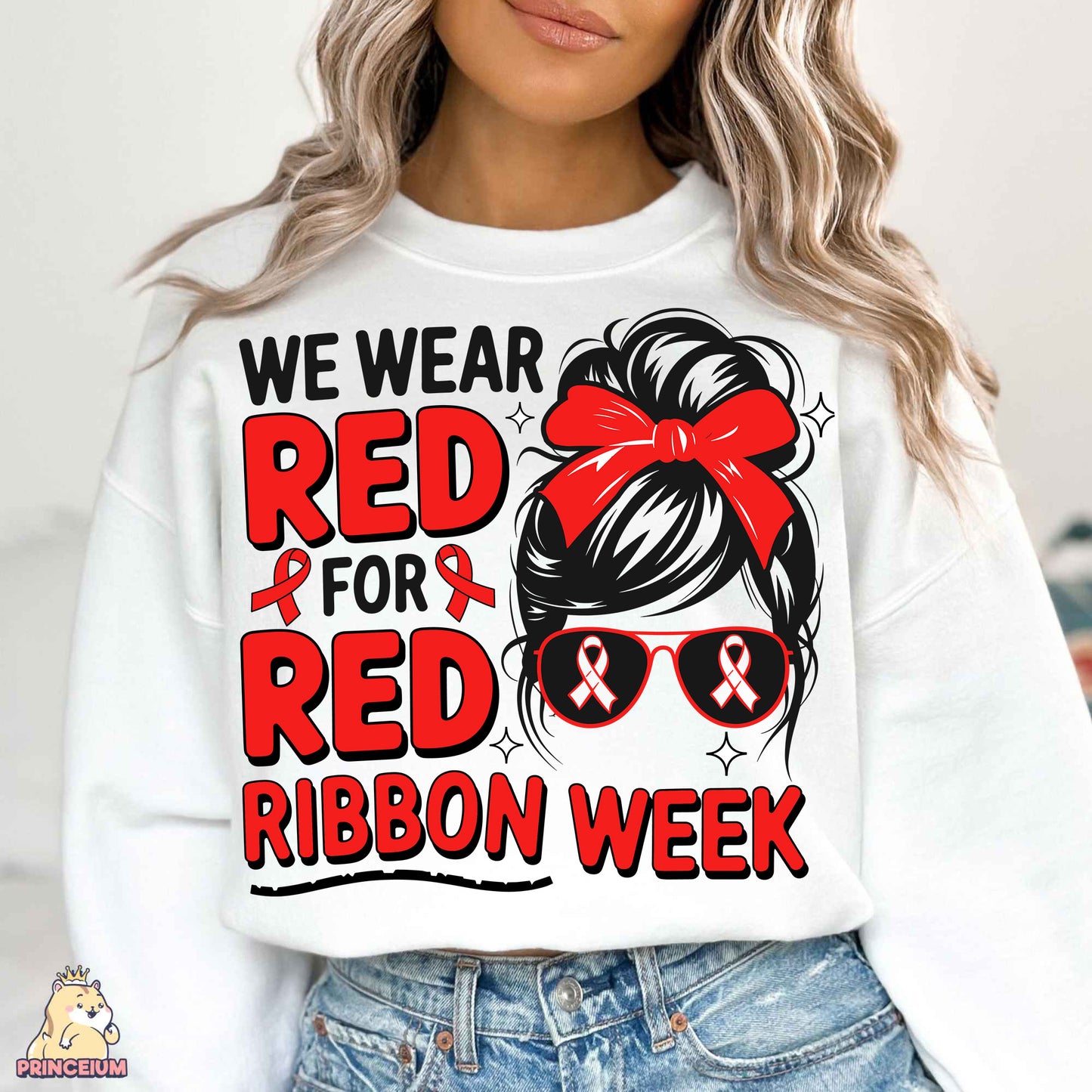 Red Ribbon Week Bundle Png, In October We Wear, Red Ribbon Week Png, Drug-Free, Anti-Drug Svg, Red ribbon Week, Sublimation Designs, Digital